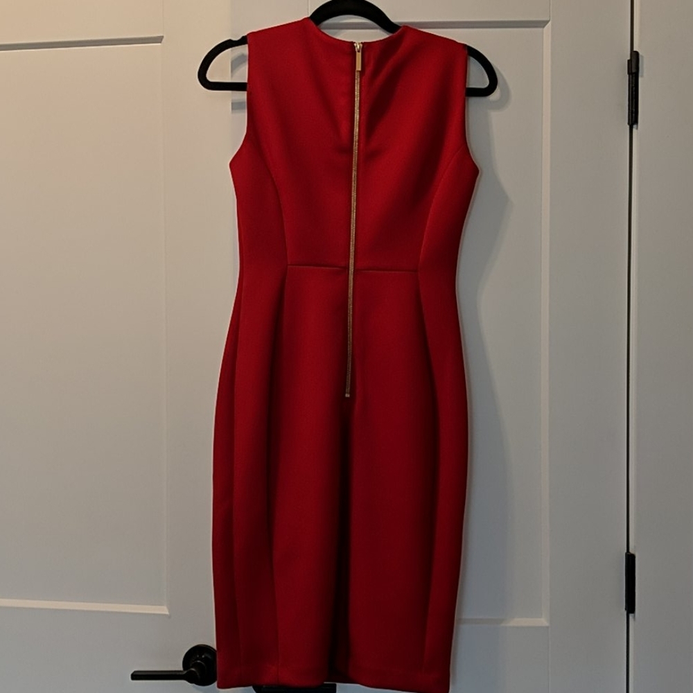 Nwot Calvin Klein red dress size 4 - Picture 5 of 6